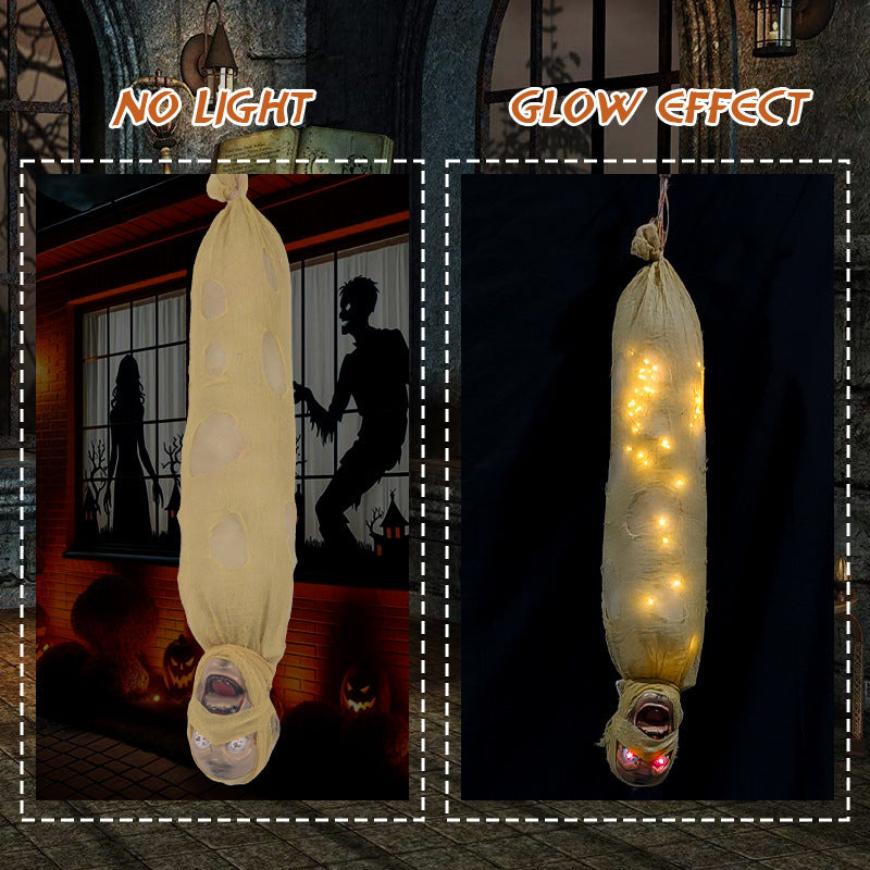 Halloween Inverted Mummy Induction Electric Luminous Hanging Ghost