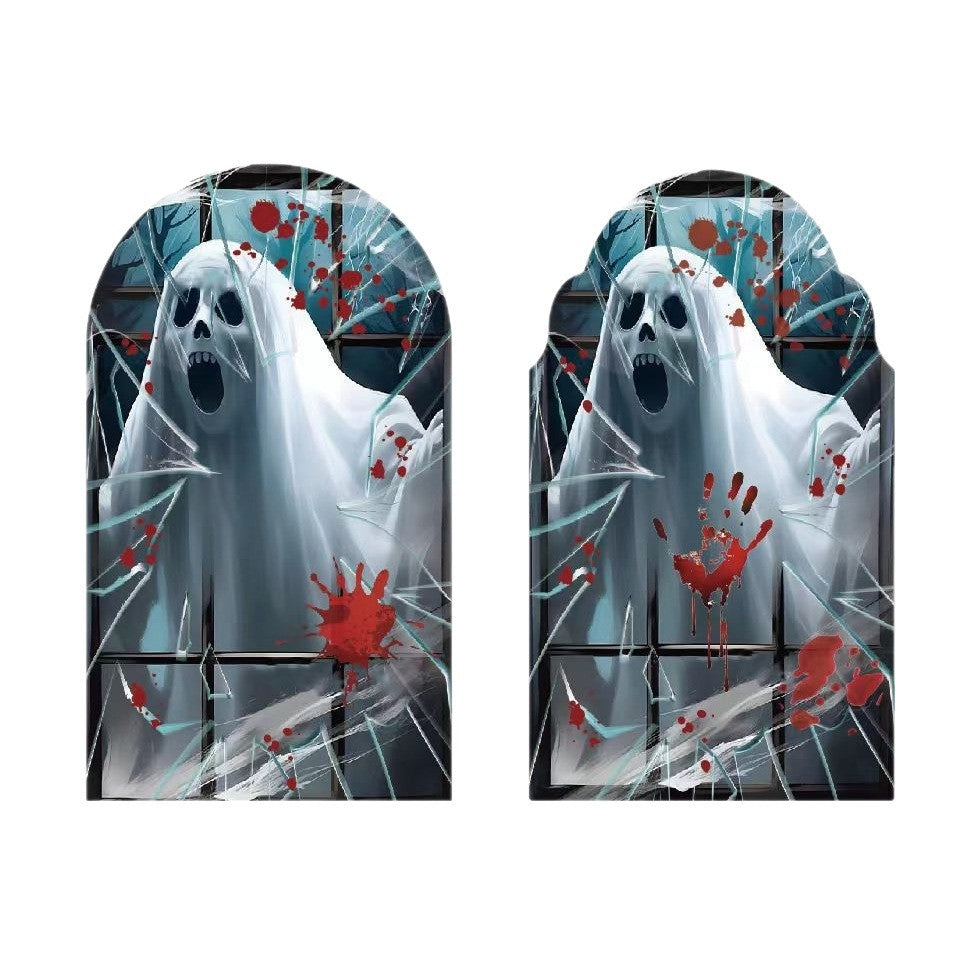 Ghost Holographic Mirror Halloween Decoration