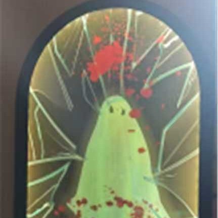 Ghost Holographic Mirror Halloween Decoration