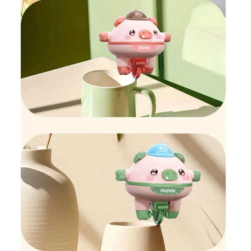 Brain Game Tumbler Balance Pig Tightrope Walking Piglet Unicycle Electric Toy Cute Technology Unicycle Balance Pig Toy Kids