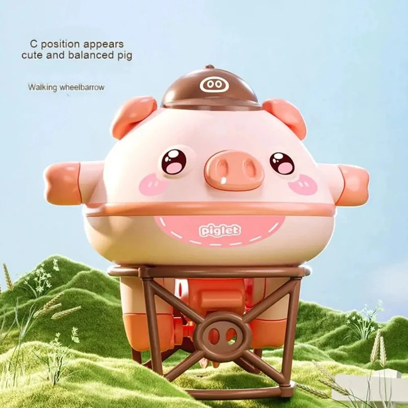 Brain Game Tumbler Balance Pig Tightrope Walking Piglet Unicycle Electric Toy Cute Technology Unicycle Balance Pig Toy Kids