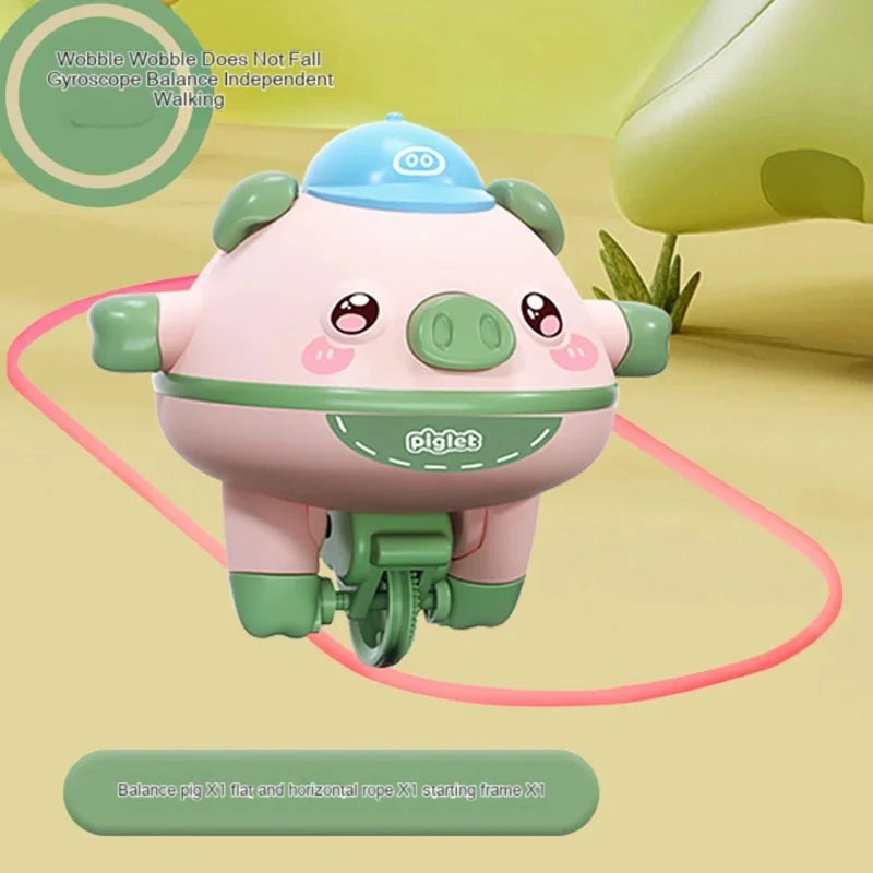Brain Game Tumbler Balance Pig Tightrope Walking Piglet Unicycle Electric Toy Cute Technology Unicycle Balance Pig Toy Kids