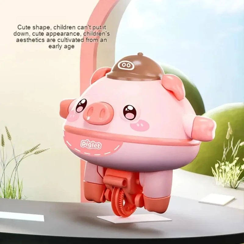 Brain Game Tumbler Balance Pig Tightrope Walking Piglet Unicycle Electric Toy Cute Technology Unicycle Balance Pig Toy Kids