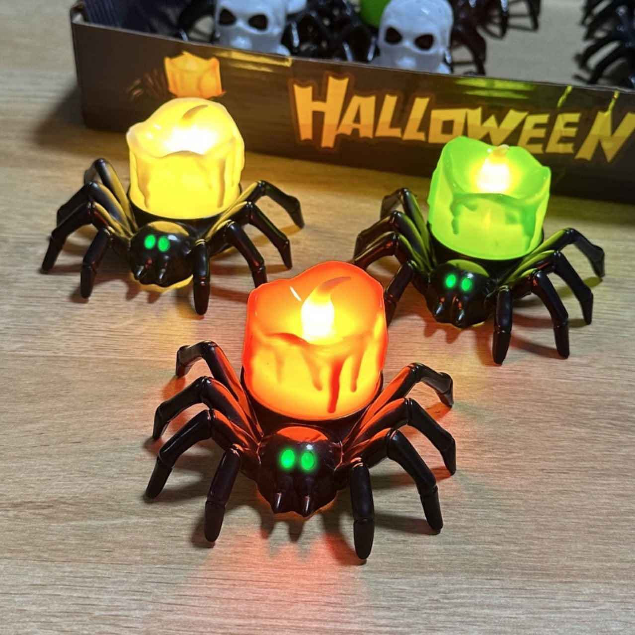 Halloween Decoration Spider Night Lights Party Supplies Decoration Props Bar, Haunted House, Horror Party Accessories